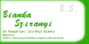 bianka sziranyi business card